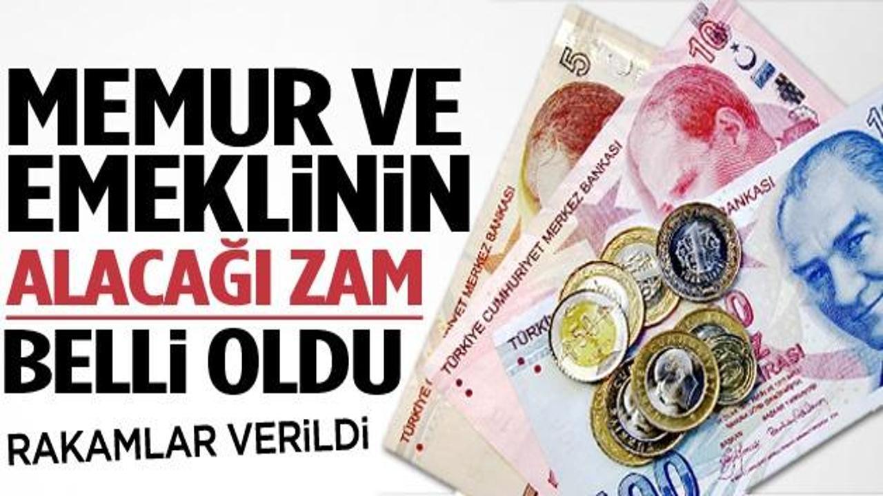 Memur ve emeklinin alacağı zam belli oldu