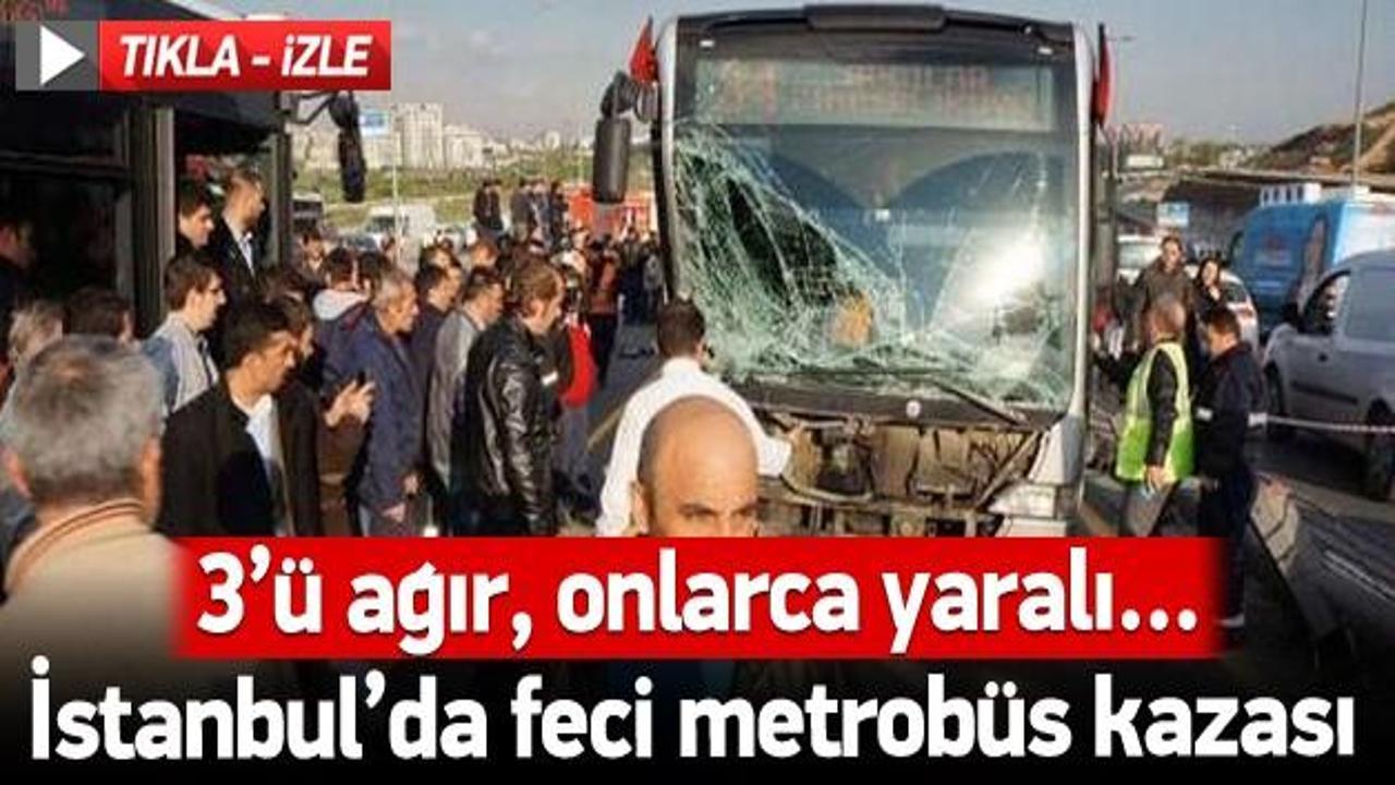 Metrobüs kazası: Çok sayıda yaralı