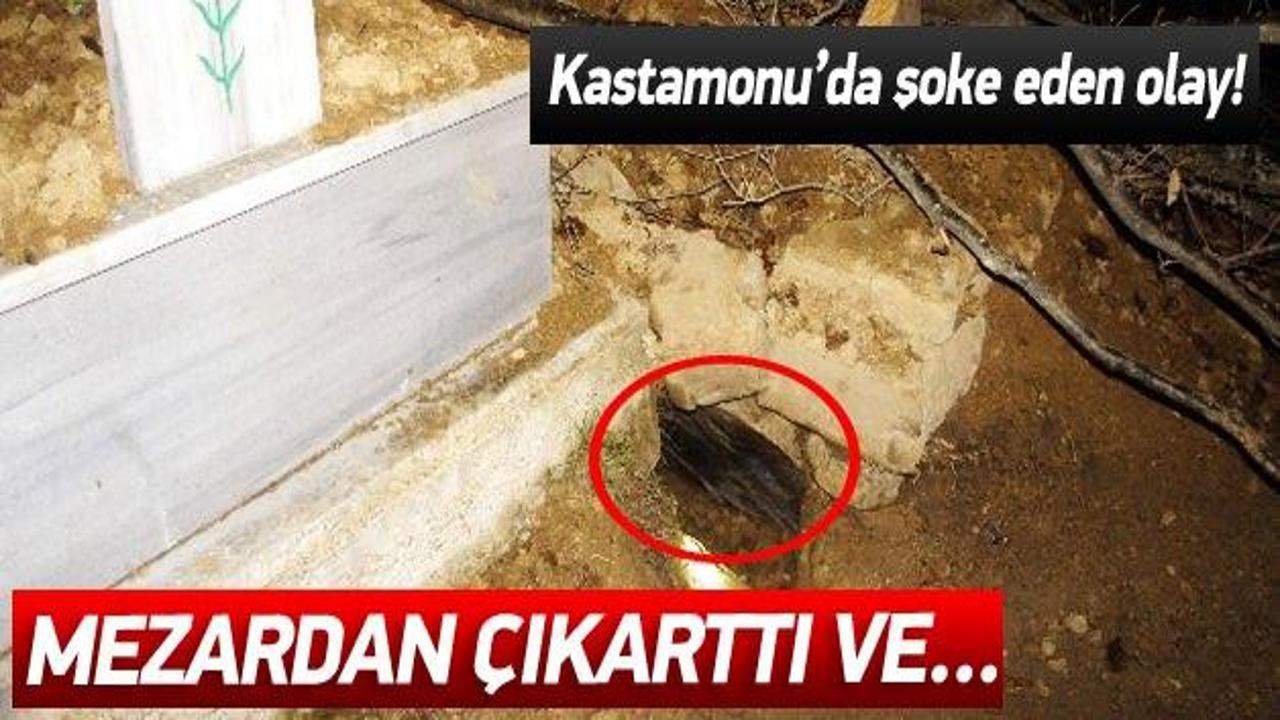 Mezardan çıkardığı cesedi kaçırdı