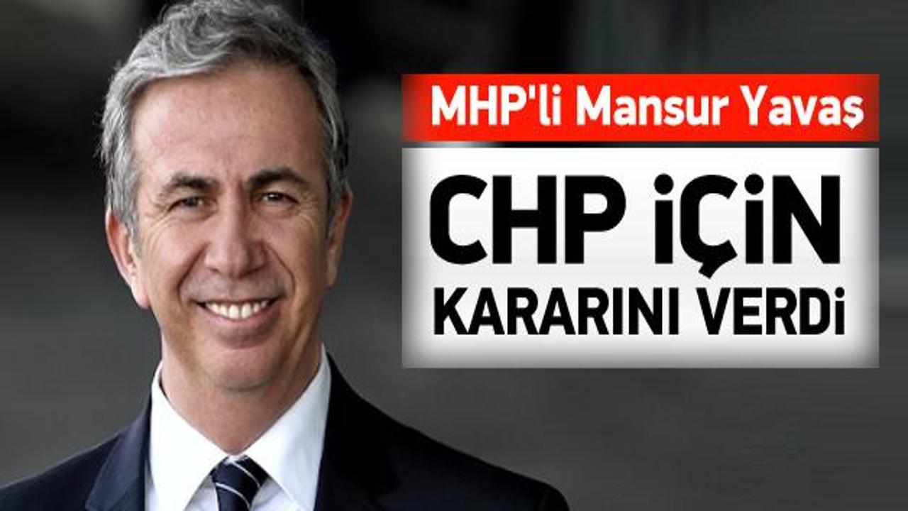 MHP'li Mansur Yavaş CHP için kararını verdi