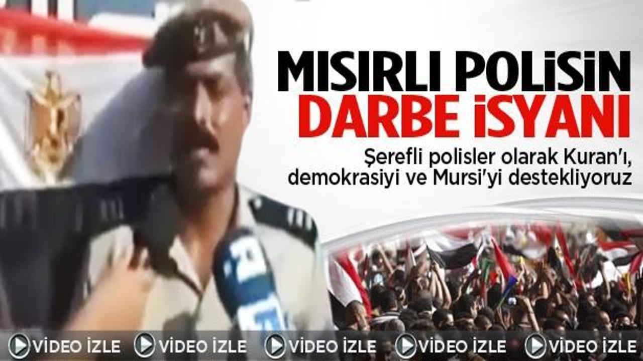 Mısırlı polis darbeye böyle isyan etti!