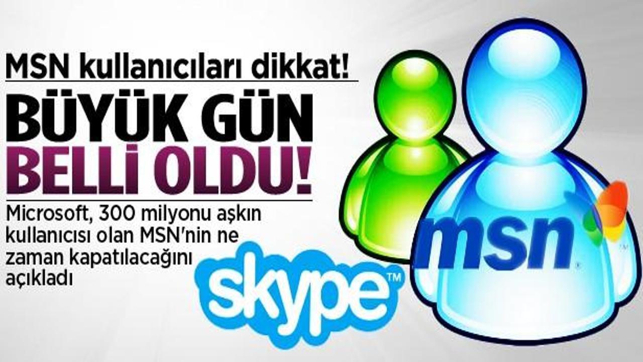 MSN'nin kapanacağı tarih belli oldu!