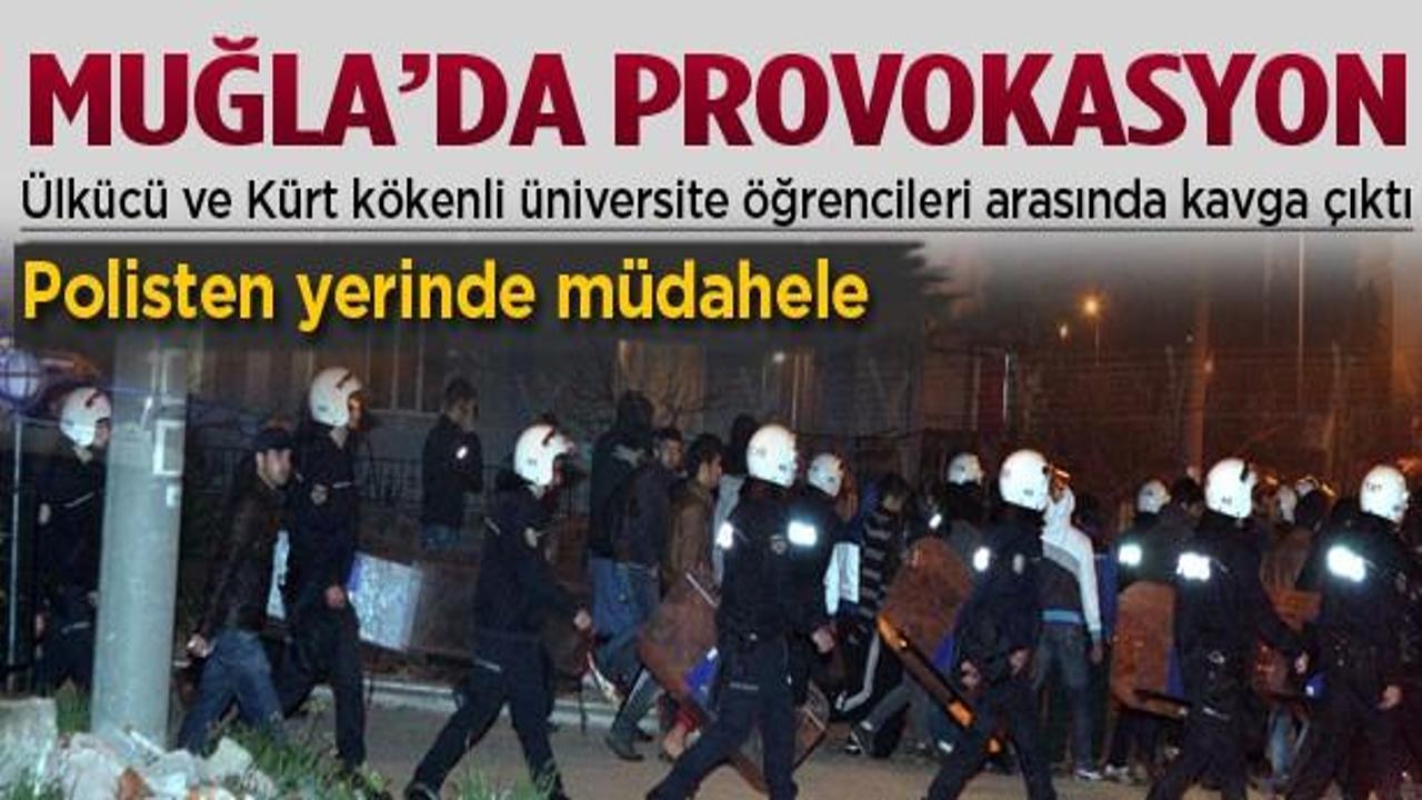 Muğla'da karşıt g&ouml;r&uuml;şl&uuml; &ouml;ğrenciler arasında kavga