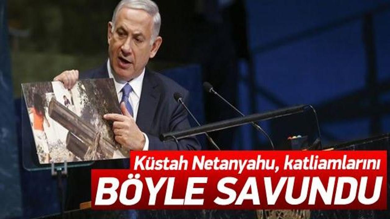 Netanyahu'dan BM'de küstah savunma