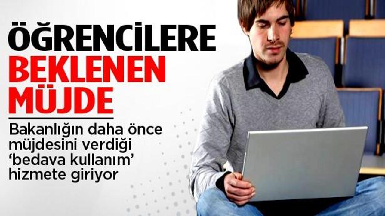 Öğrencilere ücretsiz internet müjdesi