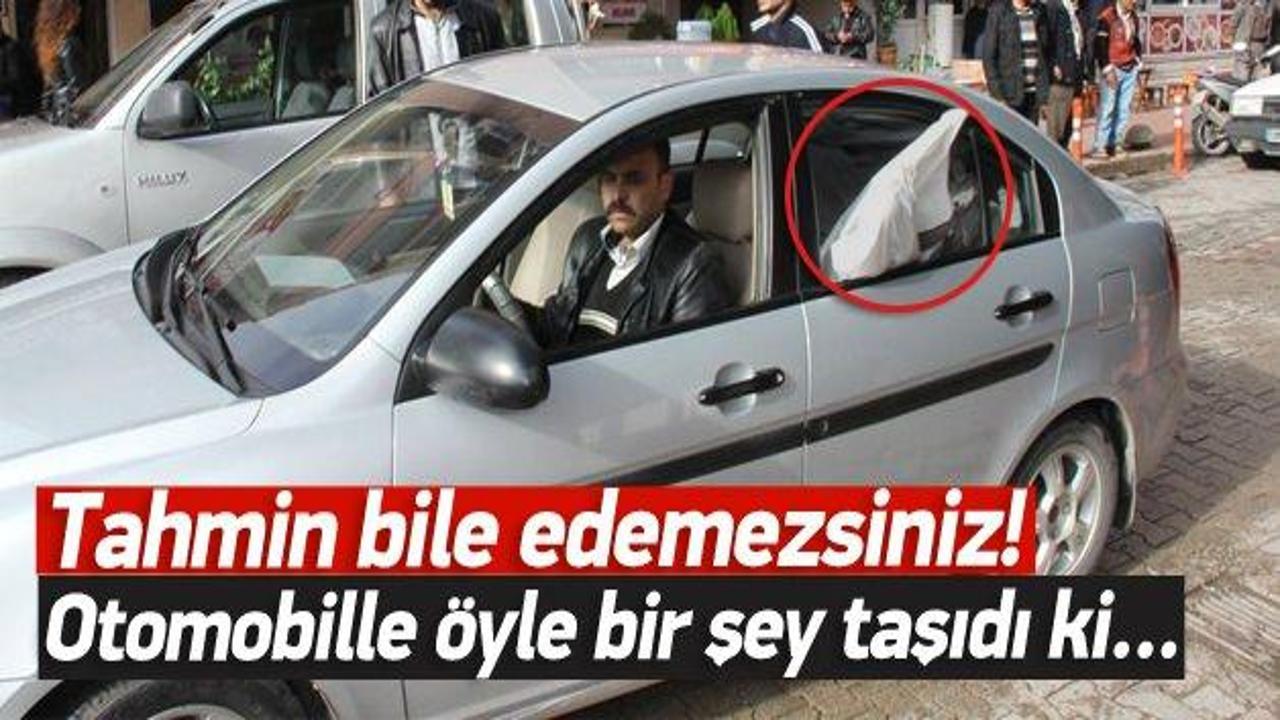 Otomobiliyle &ouml;yle bir şey taşıdı ki...