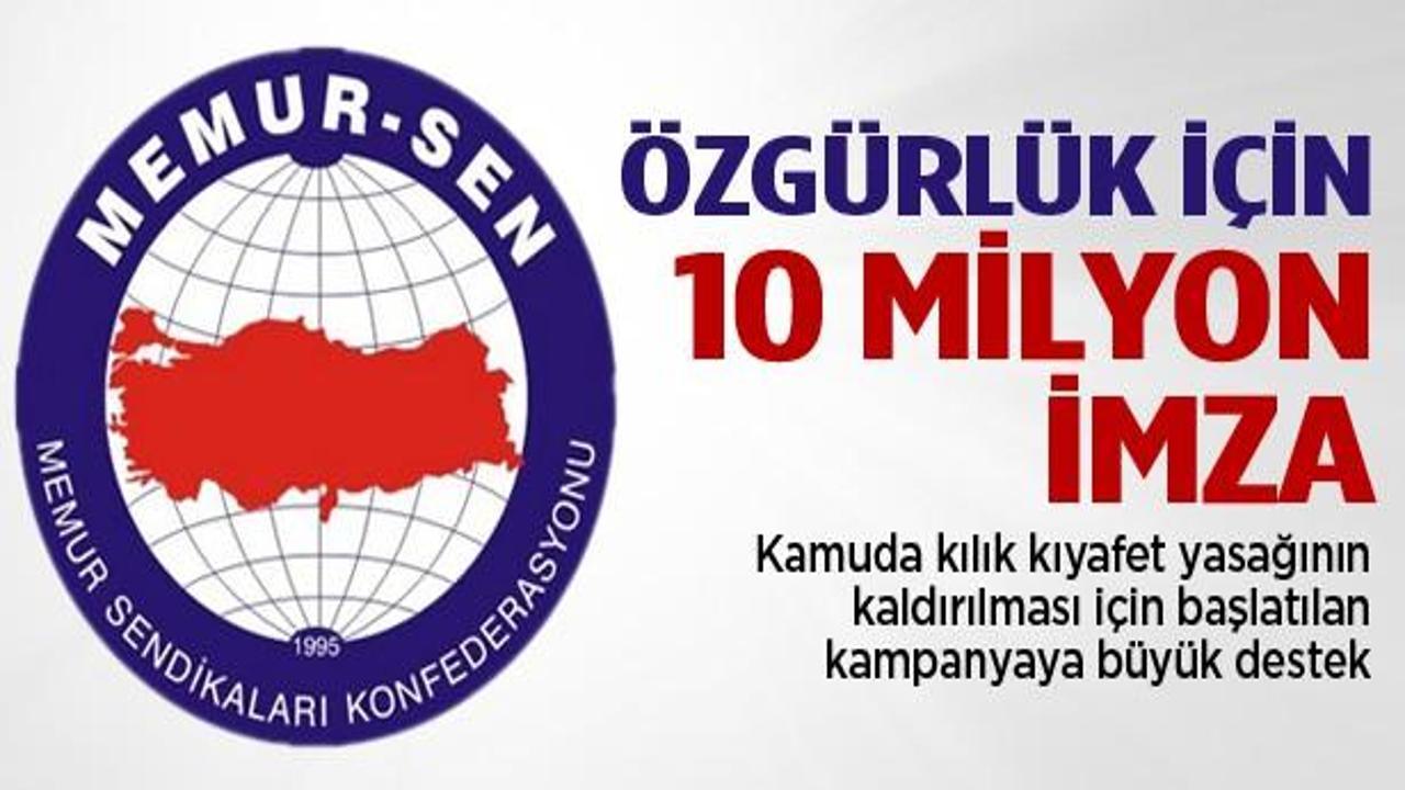 Özgürlük için 10 milyon imzaya büyük destek