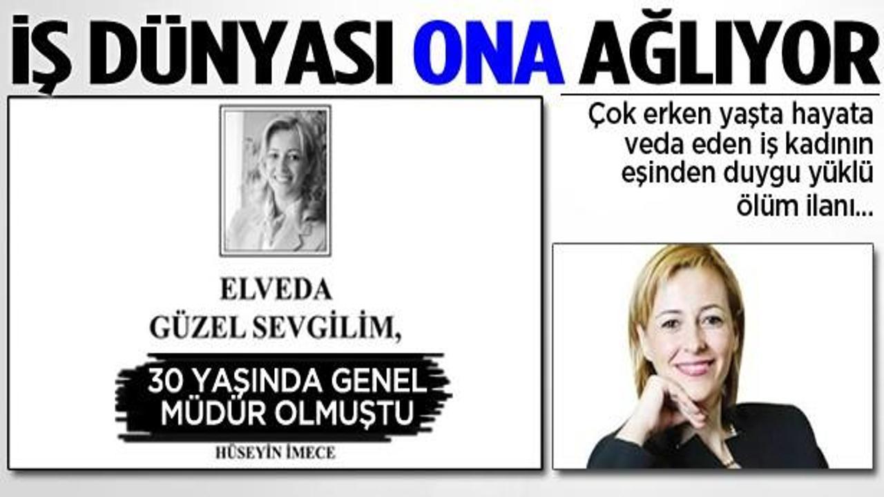 &Ouml;zlem Er&ccedil;elen'in eşinden duygu y&uuml;kl&uuml; &ouml;l&uuml;m ilanı