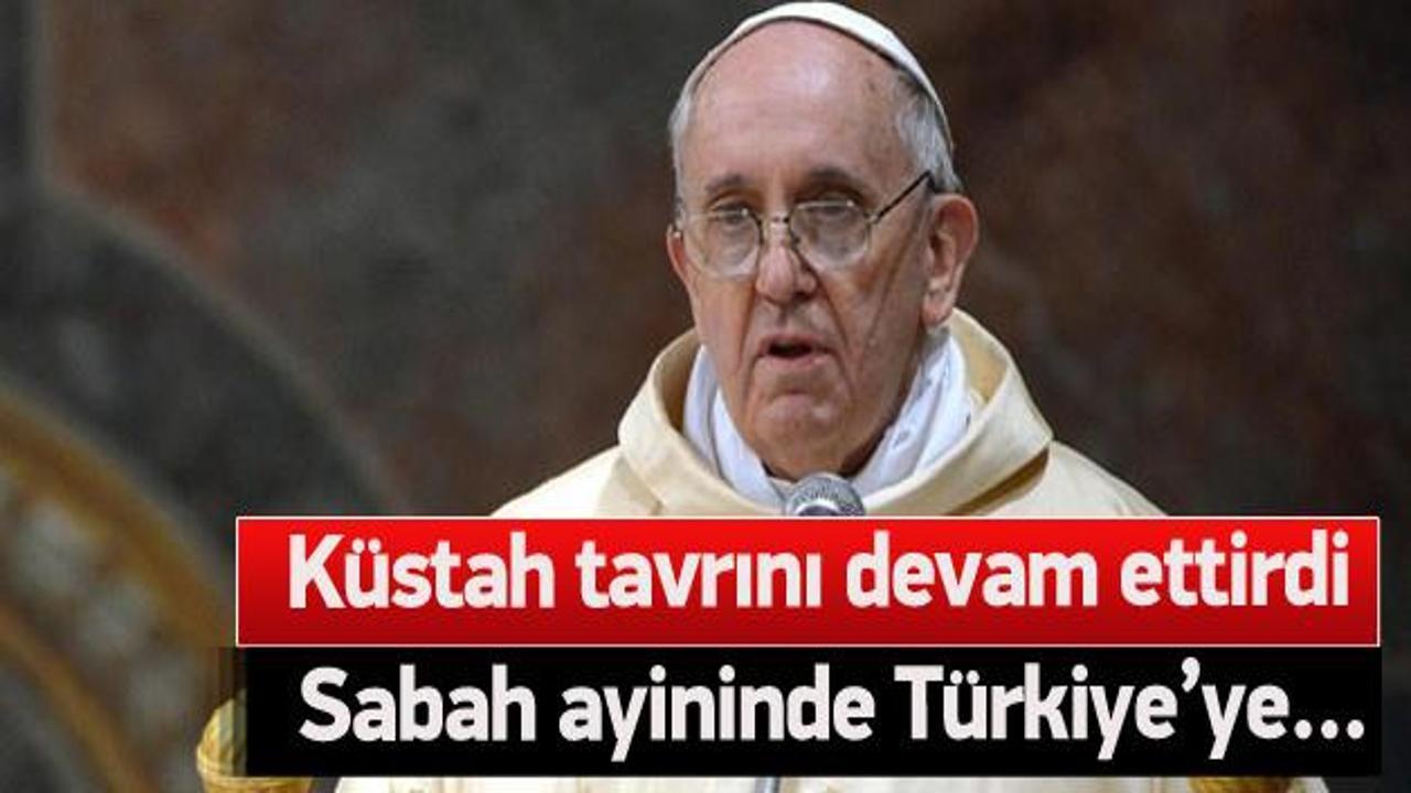 Papa'dan Türkiye'ye yanıt