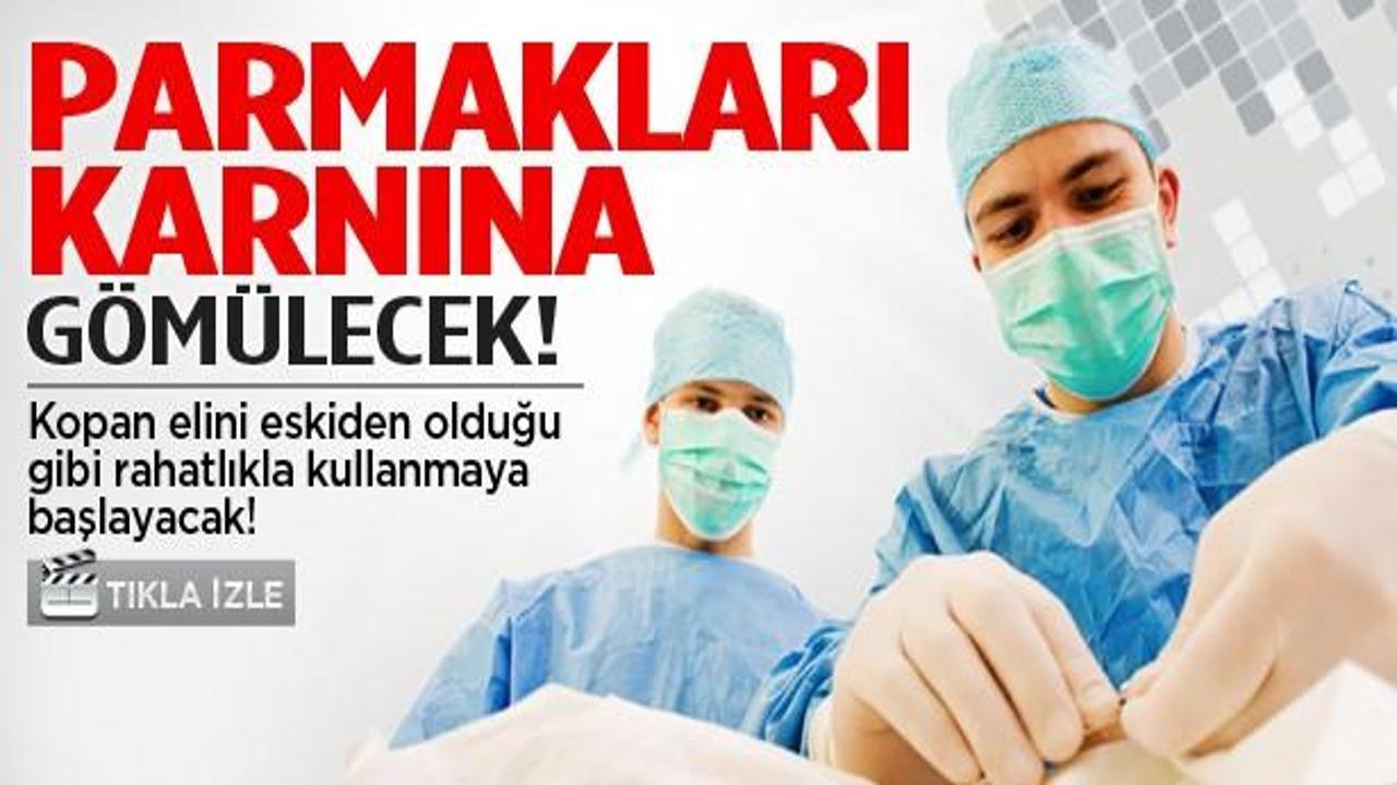 Parmaklarını karnına gömerek kurtaracaklar