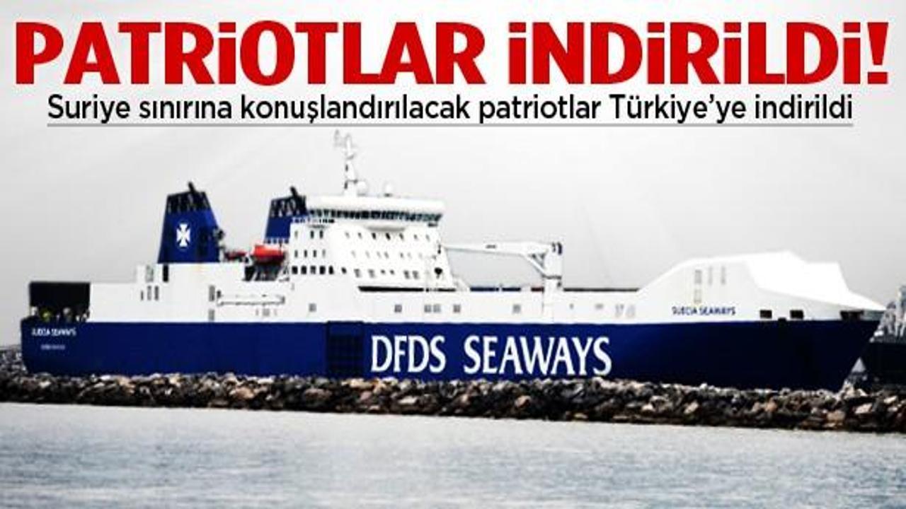 Patriotlar İskenderun Limanı'ndan indiriliyor