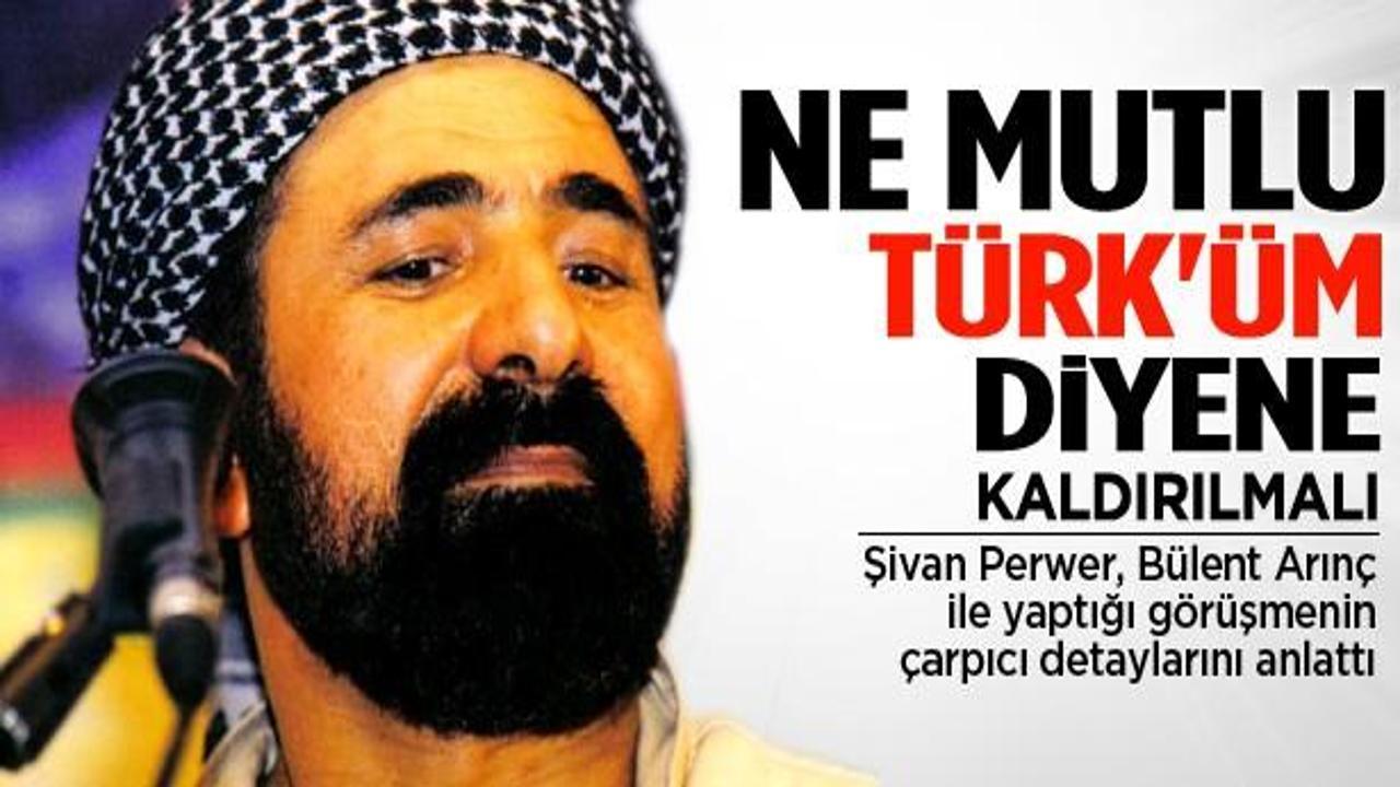 Perwer: 'Ne mutlu Türk'üm diyene' kaldırılmalı