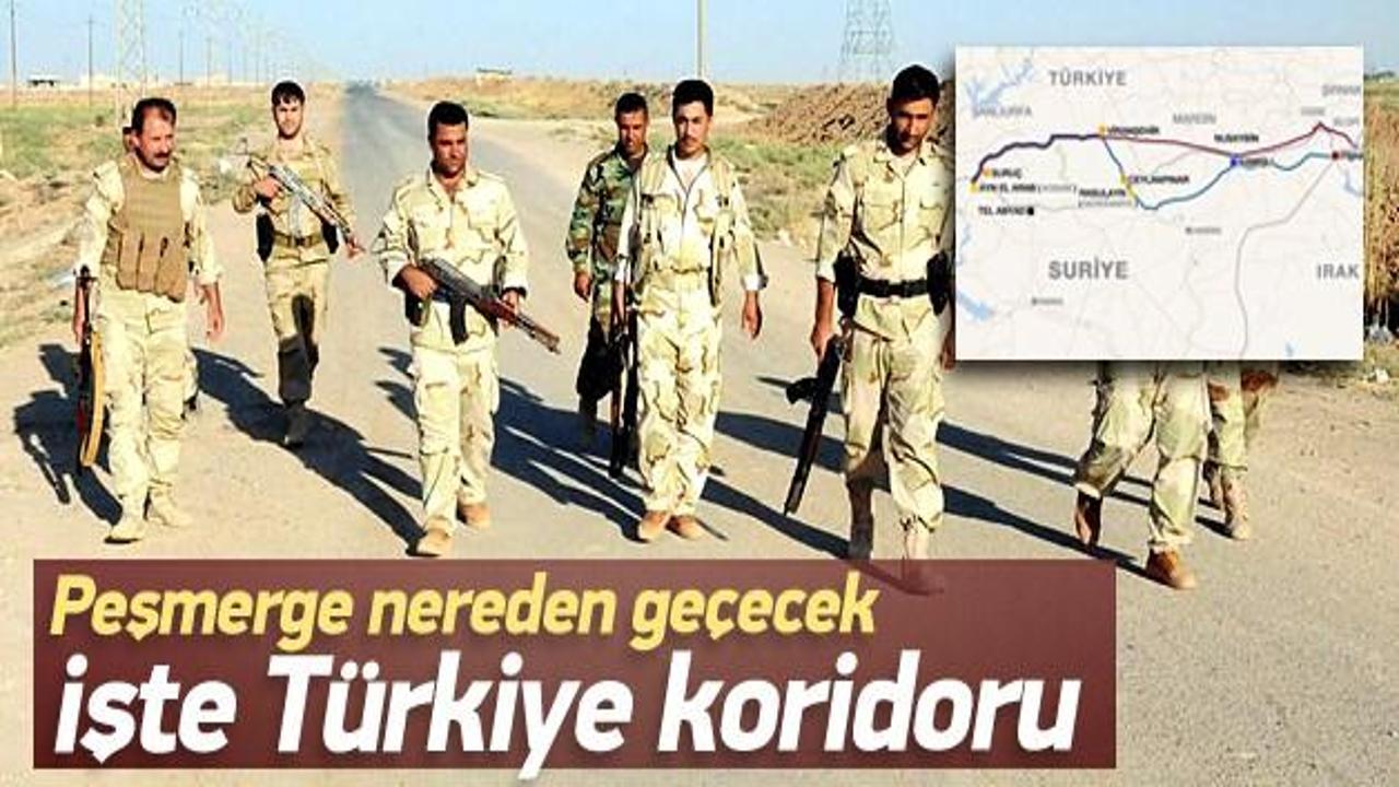 Peşmerge Kobani'ye hangi noktalardan geçecek?