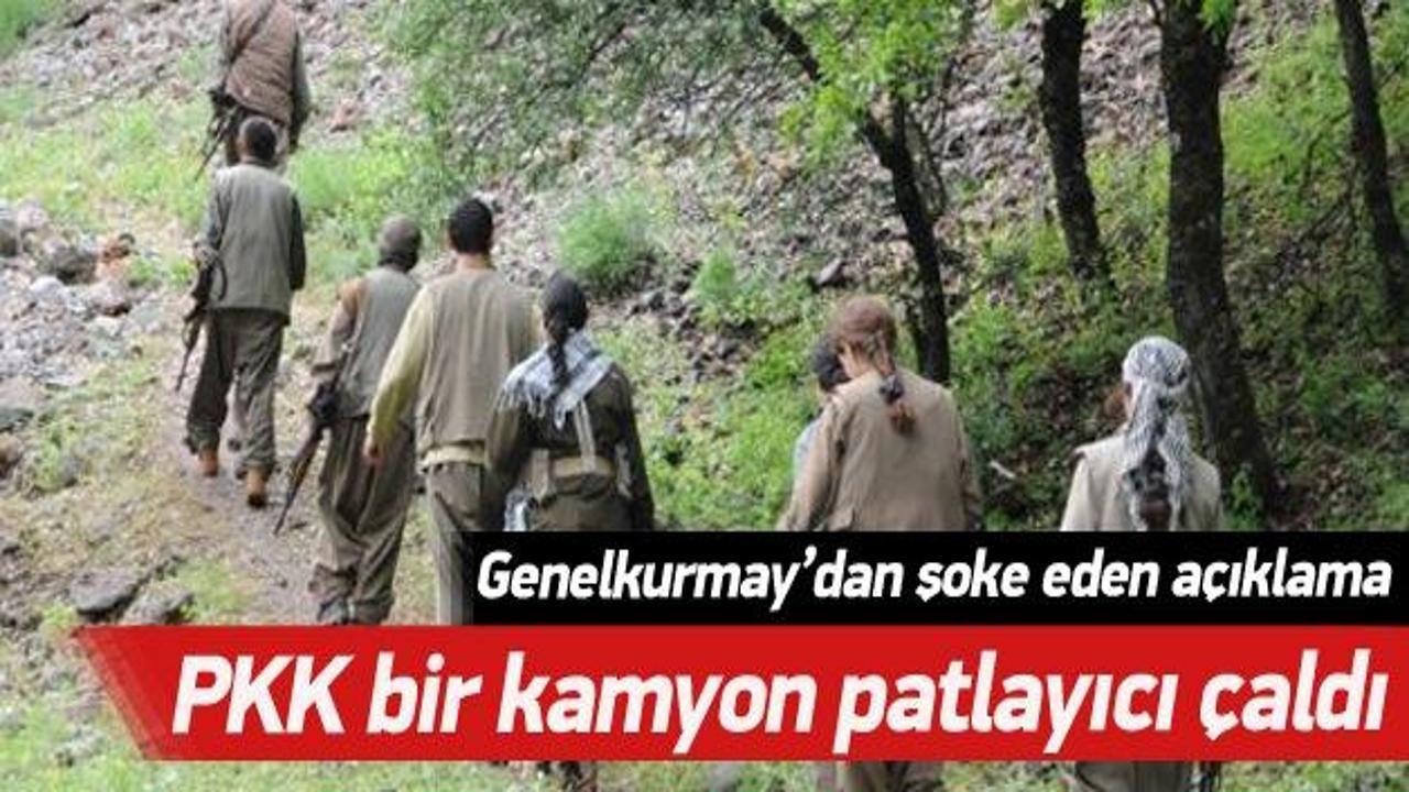 PKK bir kamyon patlayıcı gasp etti