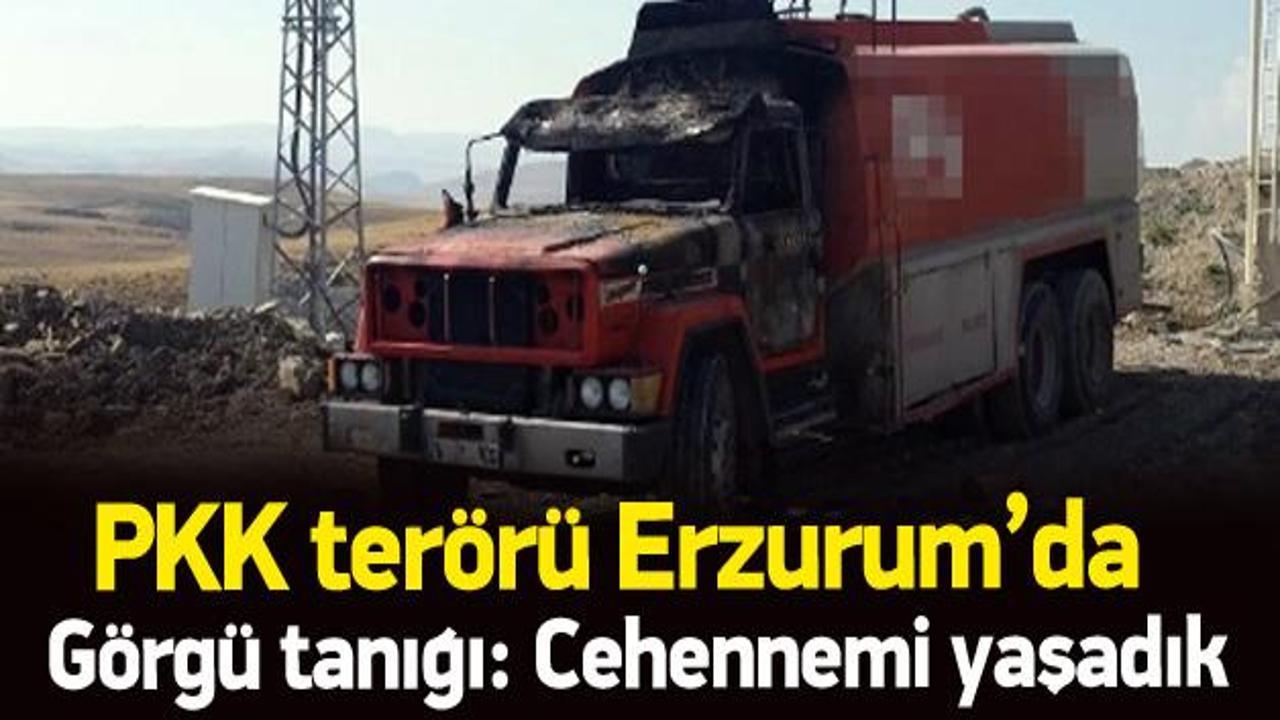 PKK Erzurum'da 17 iş makinesi yaktı