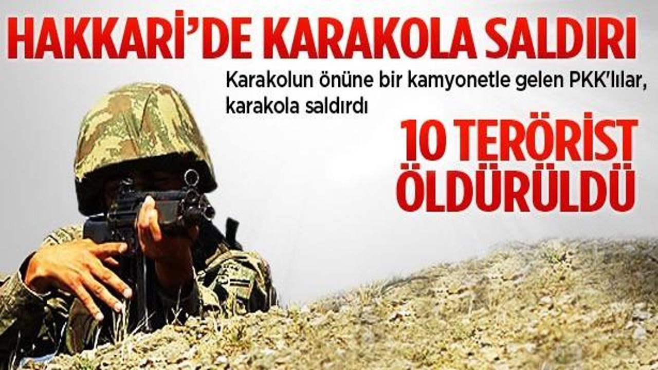 PKK karakola saldırdı: 10 terörist öldürüldü