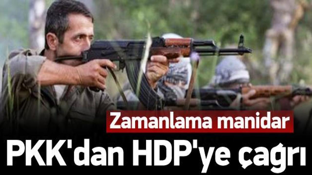 PKK'dan HDP'ye çağrı! Zamanlamaya dikkat