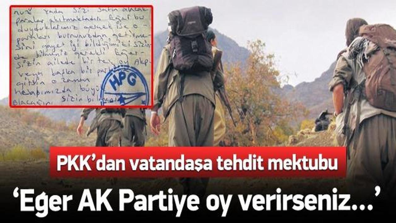 PKK'dan vatandaşa şok mektup
