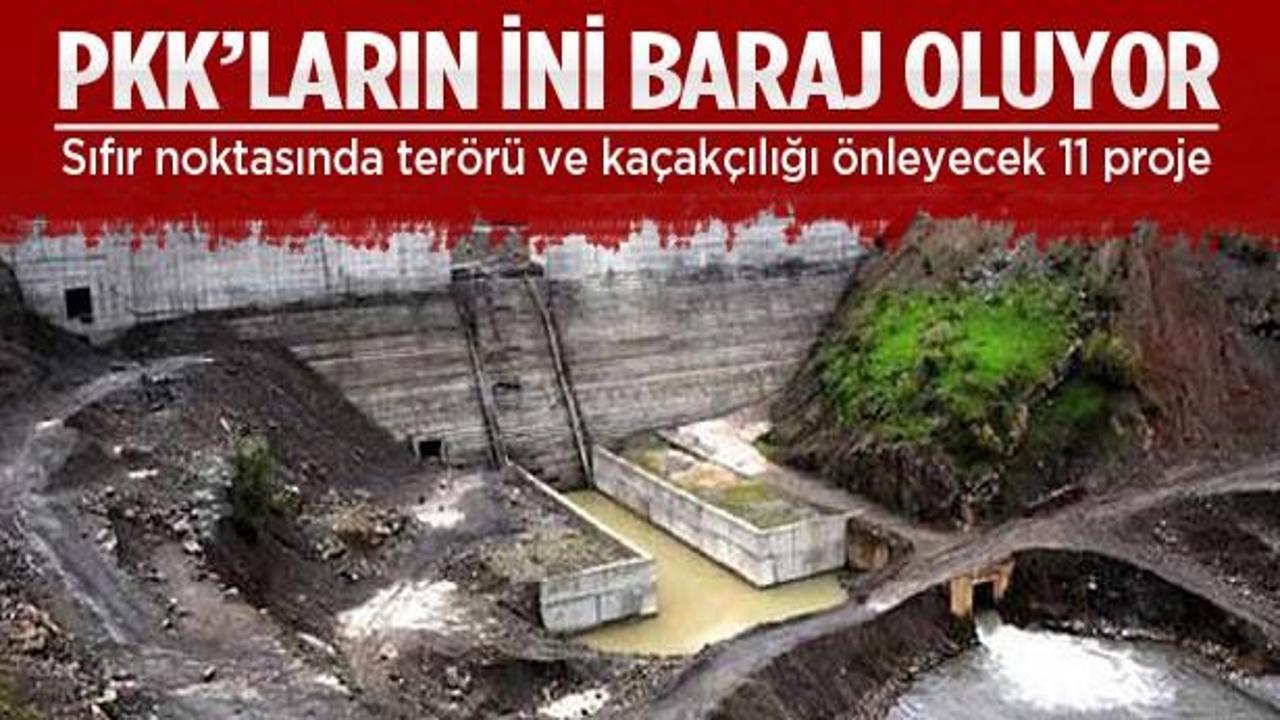PKK'lı teröristlerin mağaraları baraja dönüşüyor