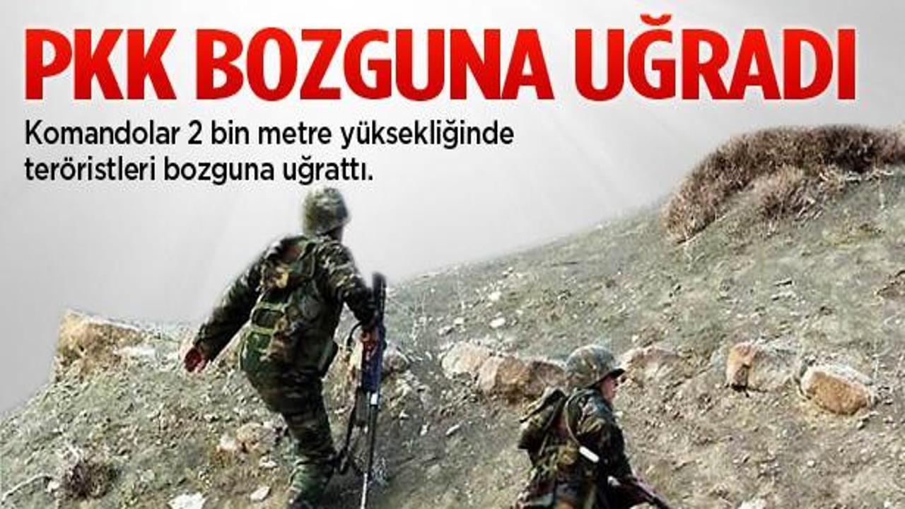 PKK'lılar 2 bin metrede bozguna uğradı