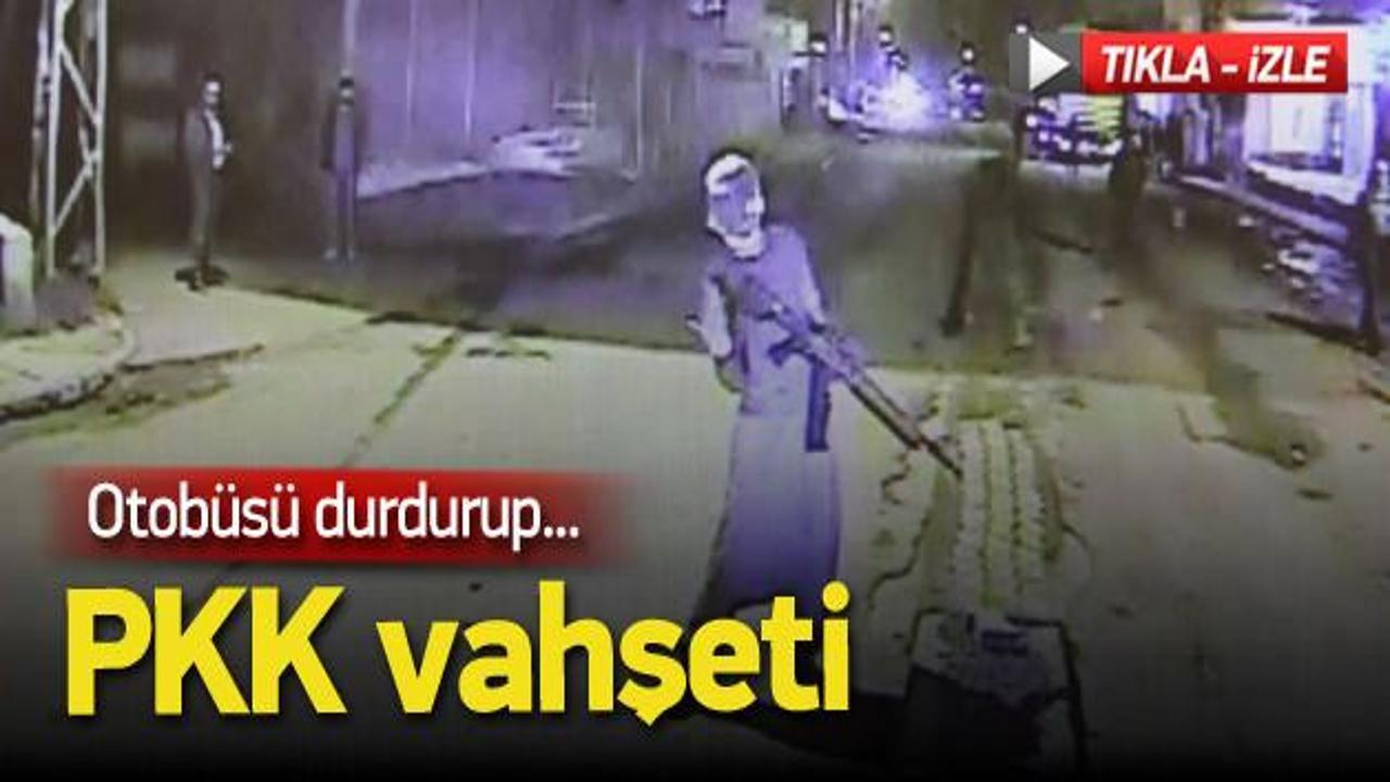 PKK'lılar otob&uuml;se ateş a&ccedil;ıp molotof attı