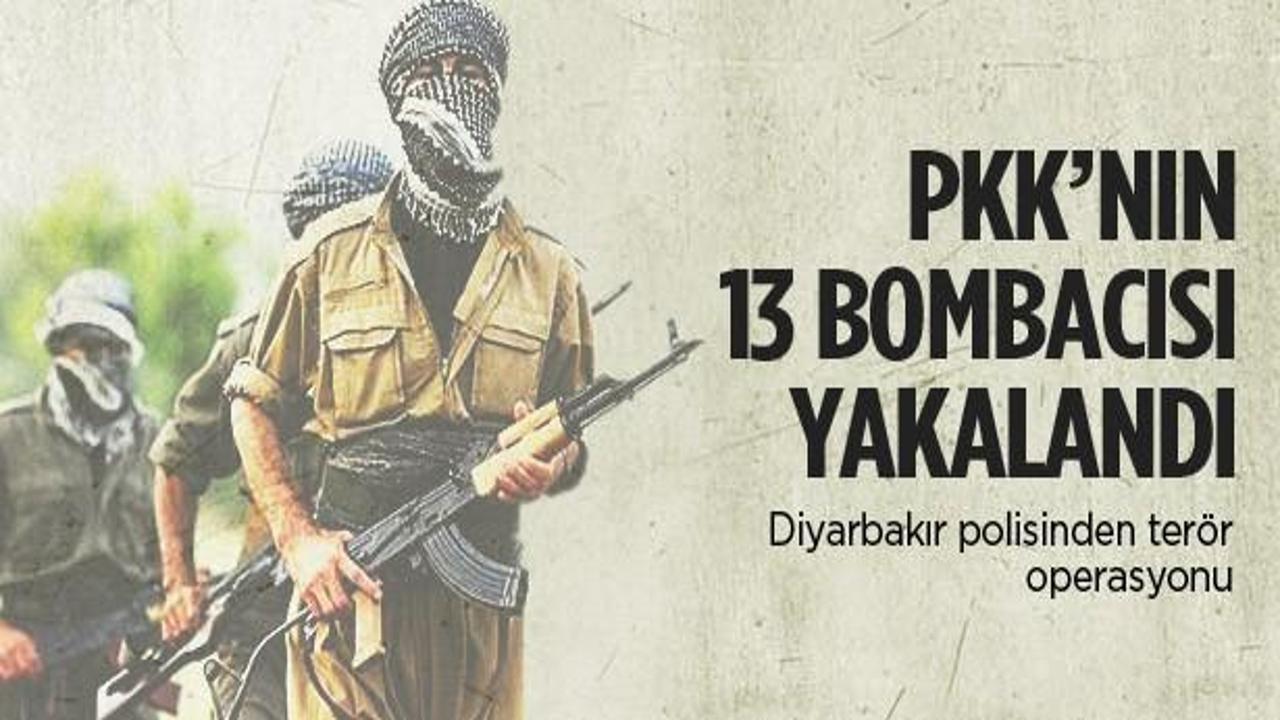 PKK'nın 13 bombacısı yakalandı