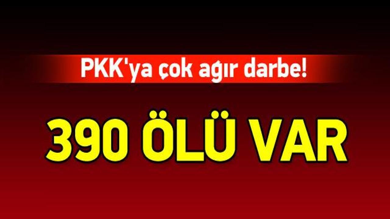 PKK'ya çok ağır darbe! 390 terörist öldürüldü