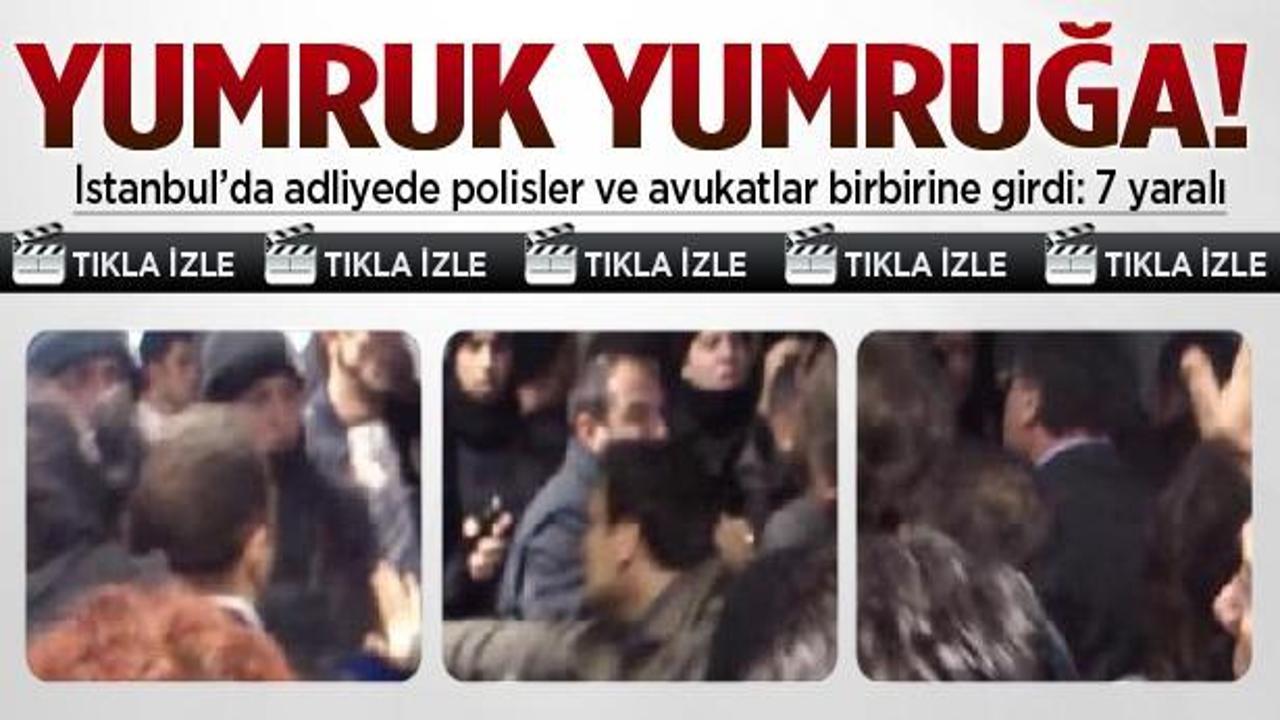 Polis ile avukatlar birbirine girdi: 7 yaralı