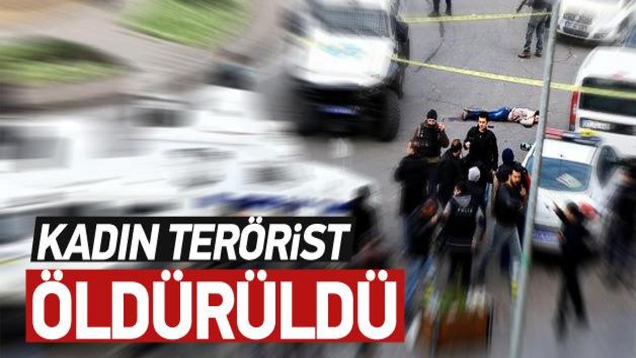 Polise ateş açan kadın terörist öldürüldü!