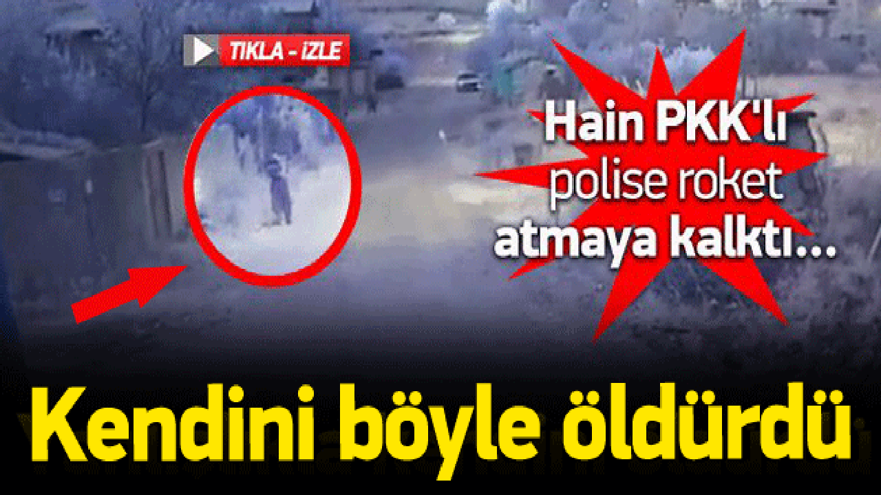 Polise saldıran terörist kendini vurdu