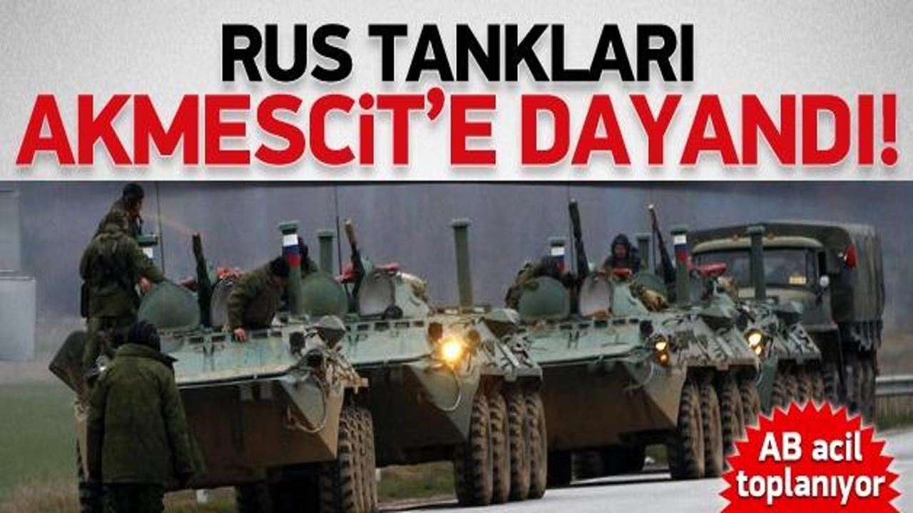 Rus tankları Akmescit yolunda