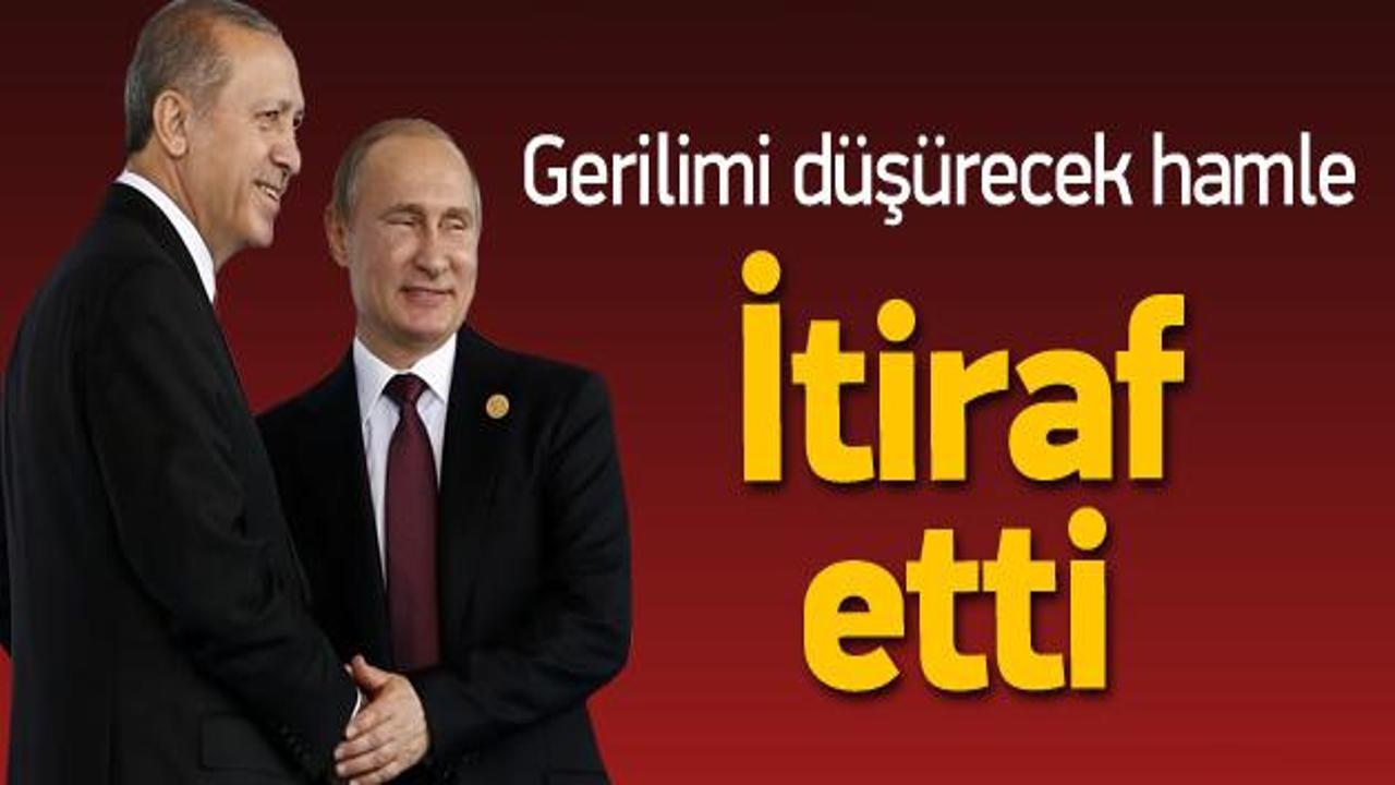 Rusya'dan 3 gün sonra Erdoğan itirafı