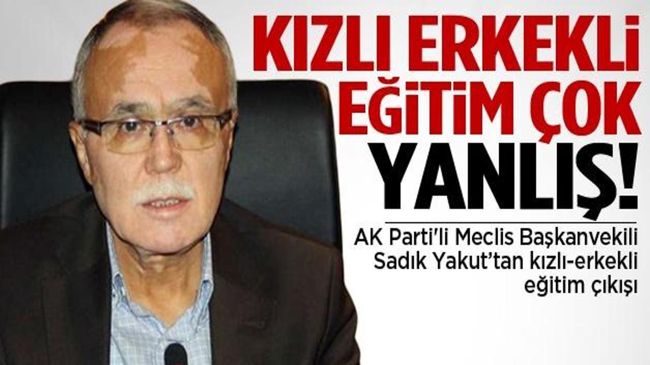 Sadık Yakut: Kızlı erkekli eğitim çok yanlış