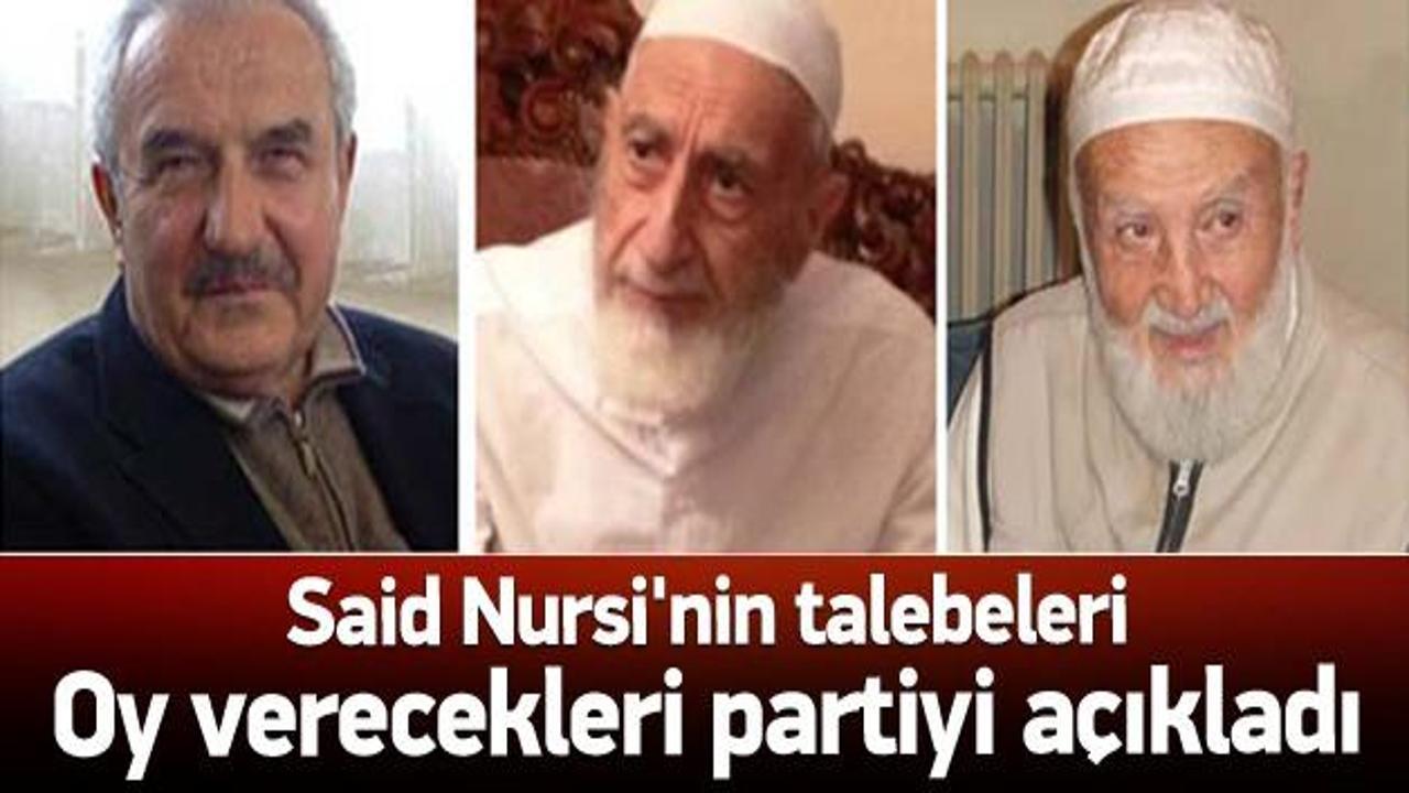 Said Nursi'nin talebeleri: Oy vereceğimiz parti..