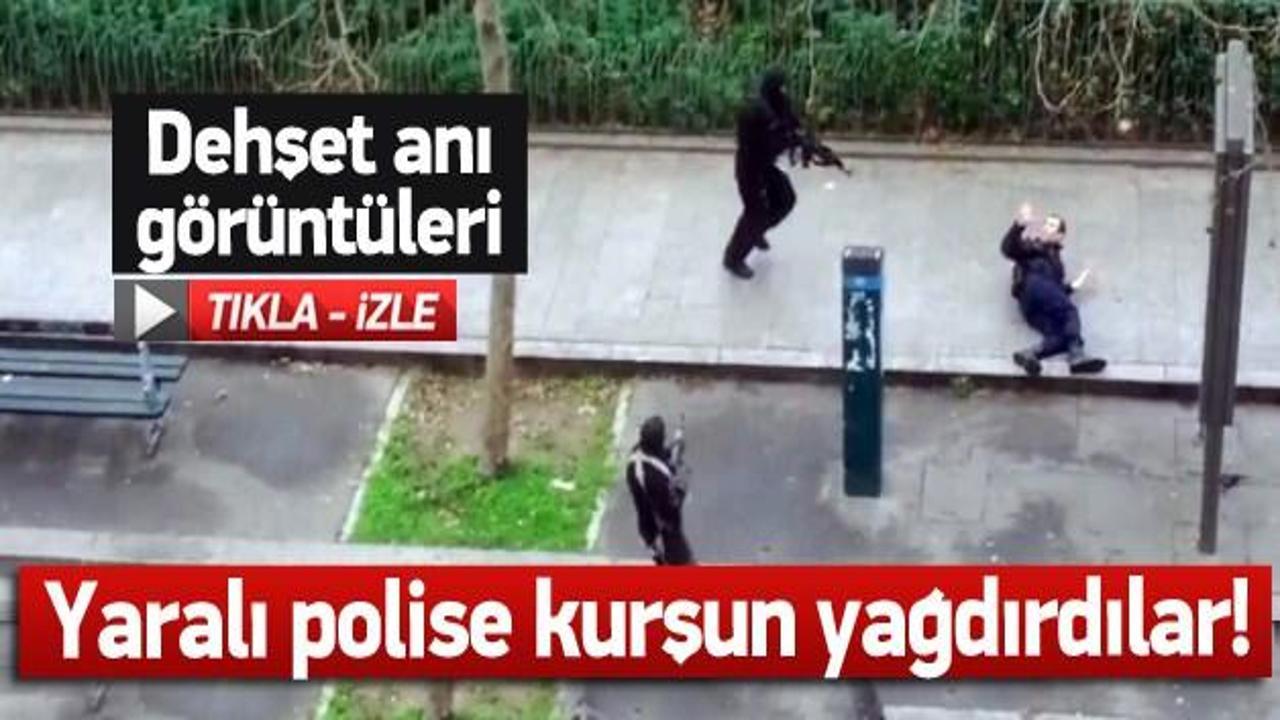 Saldırganlar, yaralı polise acımadı 