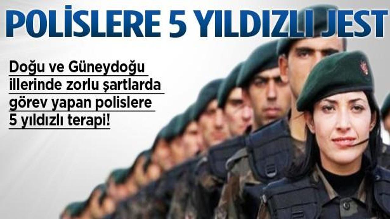 'Şark' görevi yapan polislere 5 yıldızlı jest!