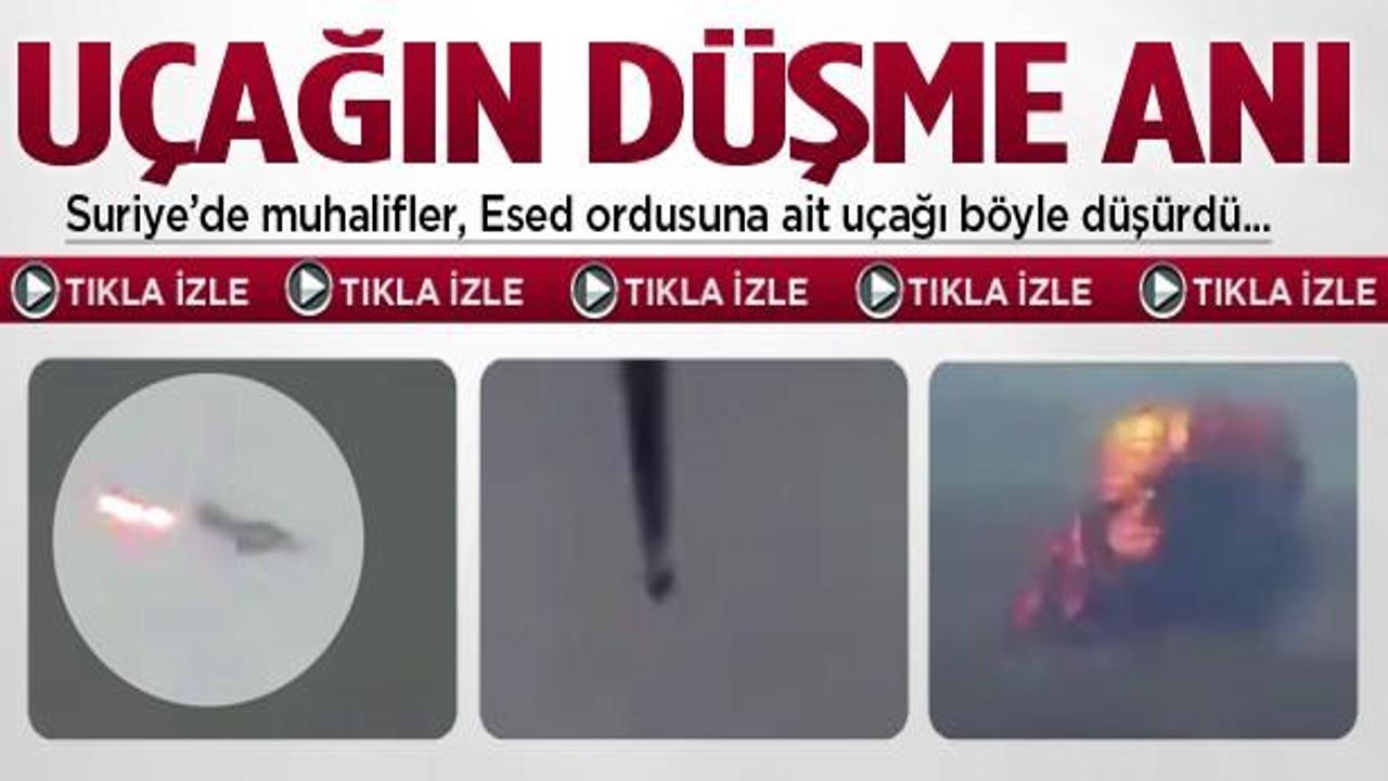 Savaş uçağının düşürülme anı kamerada