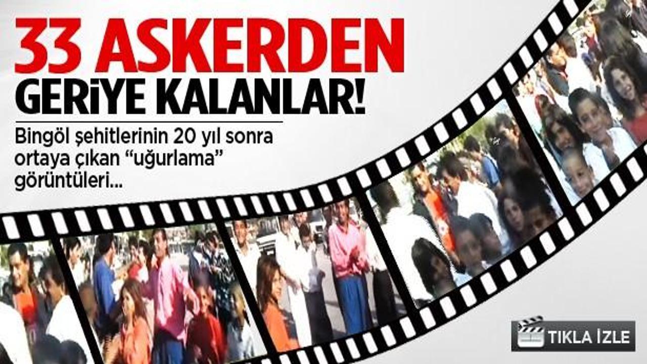 Şehitlerin 20 yıl sonra &ccedil;ıkan 'uğurlama' g&ouml;r&uuml;nt&uuml;leri