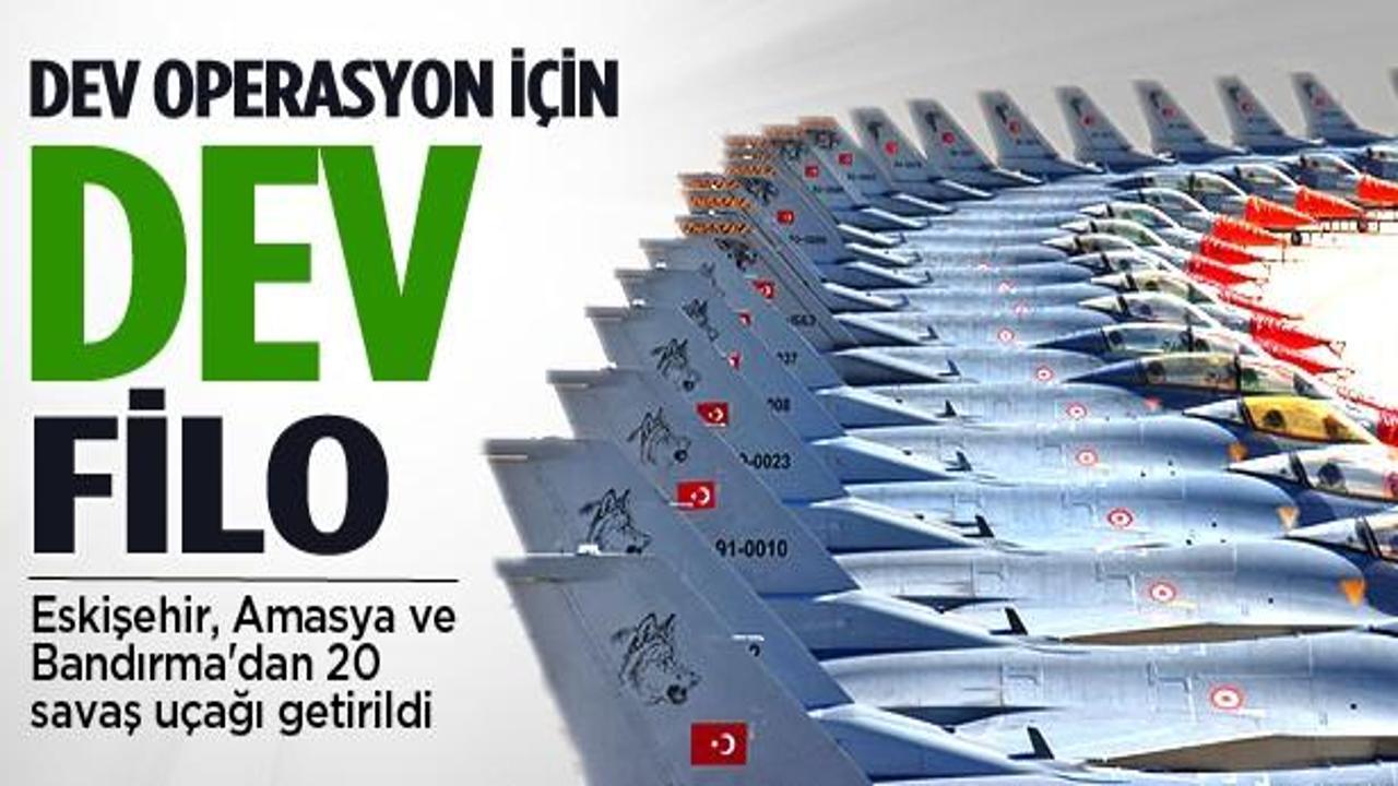 Sınır ötesi için dev F-16 filosu Diyarbakır'da
