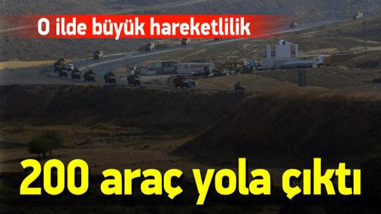 Şırnak'a 200 ara&ccedil;lık b&uuml;y&uuml;k askeri sevkiyat