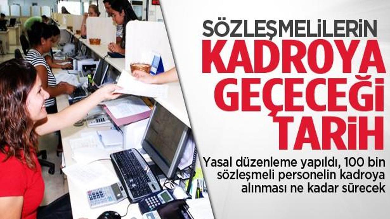 Sözleşmelilerin memur kadrosuna atanacağı tarih