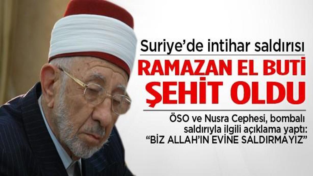 Suriye rejimi: Şeyh Ramazan Buti şehit oldu