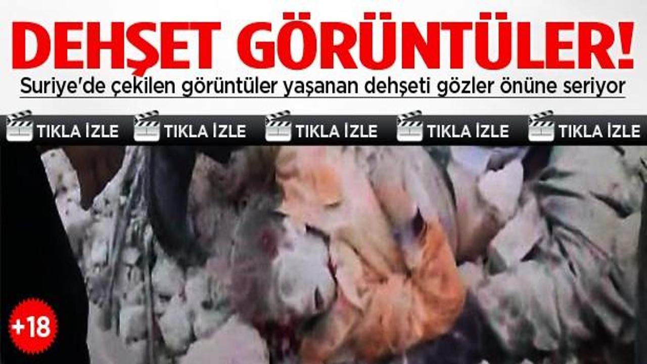 Suriye'de kan donduran görüntüler