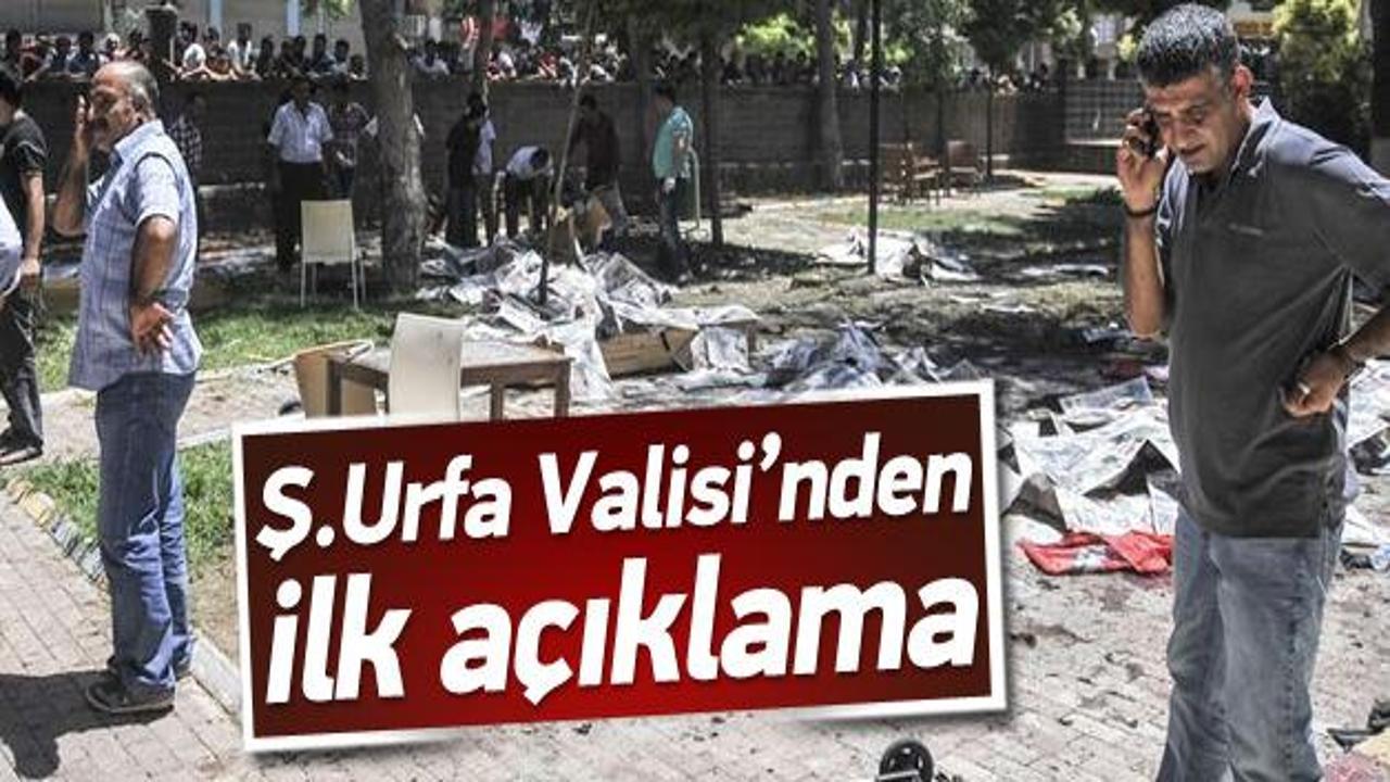 Suruç'taki patlamayla ilgili ilk açıklama