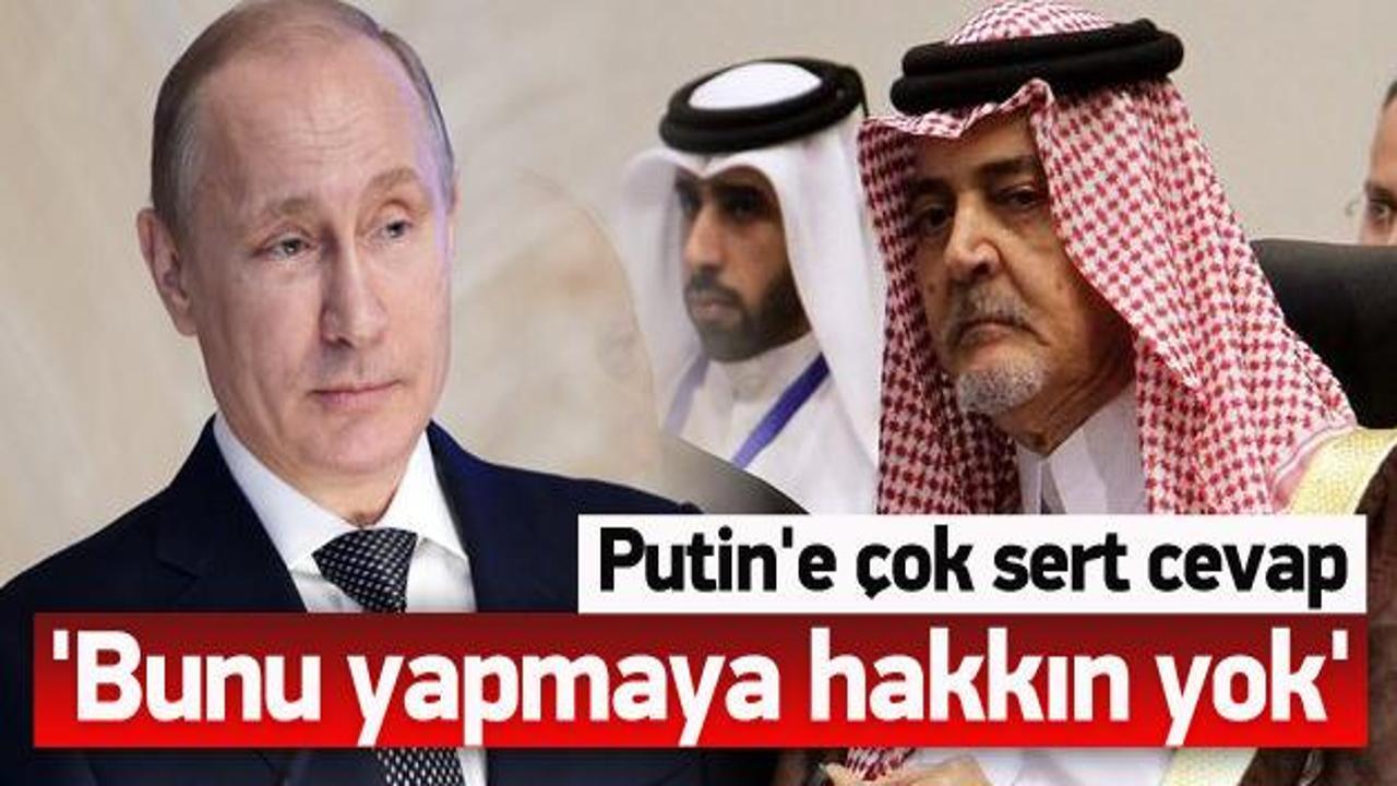 Suudi Arabistan'dan Putin'e sert yanıt