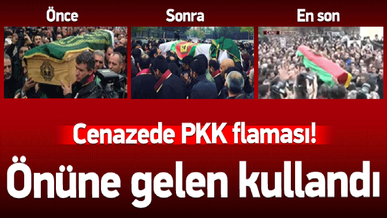Tahir Elçi'nin cenazesinde PKK flaması!