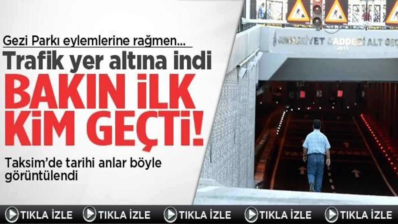 Taksim'de trafik yer altına indi
