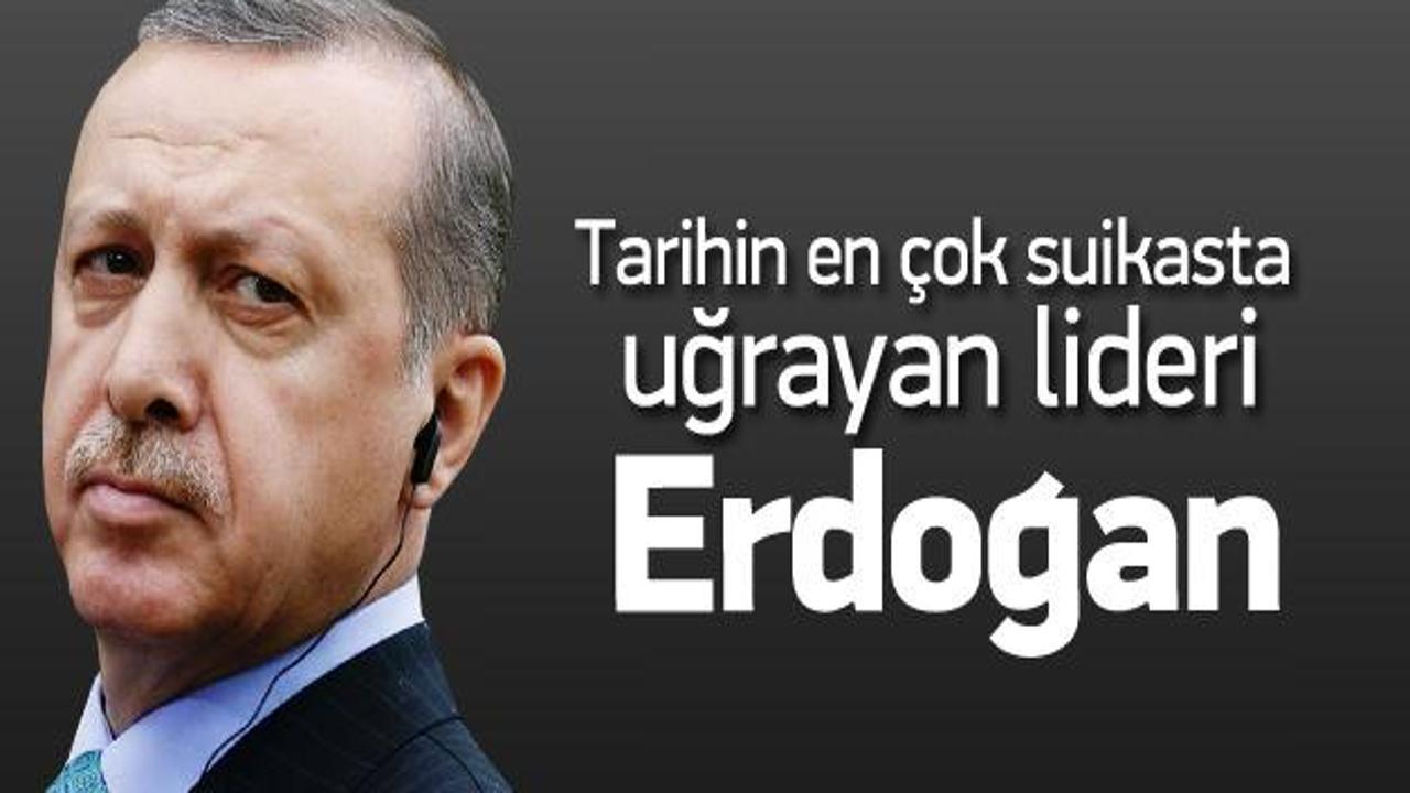 Tarihin en çok suikaste uğrayan lideri; Erdoğan