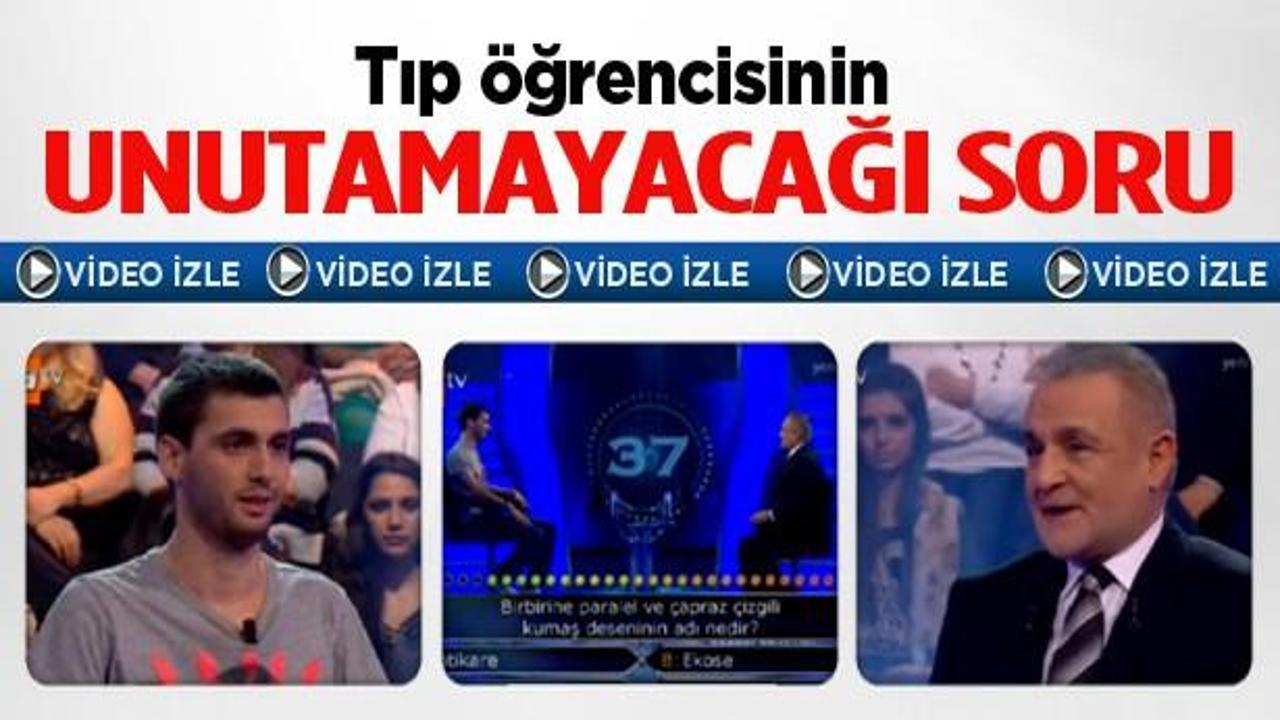 Tıp öğrencisinin unutamayacağı soru