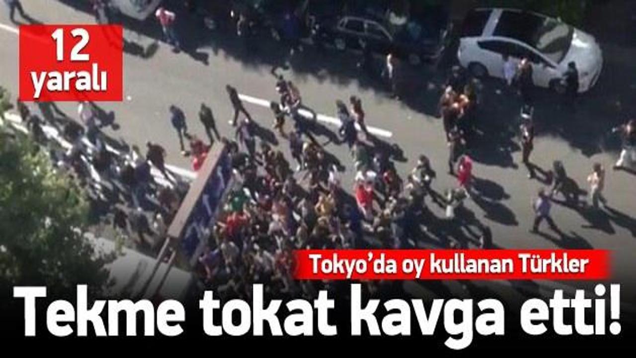 Tokyo'da oy kullanan T&uuml;rkler kavga etti
